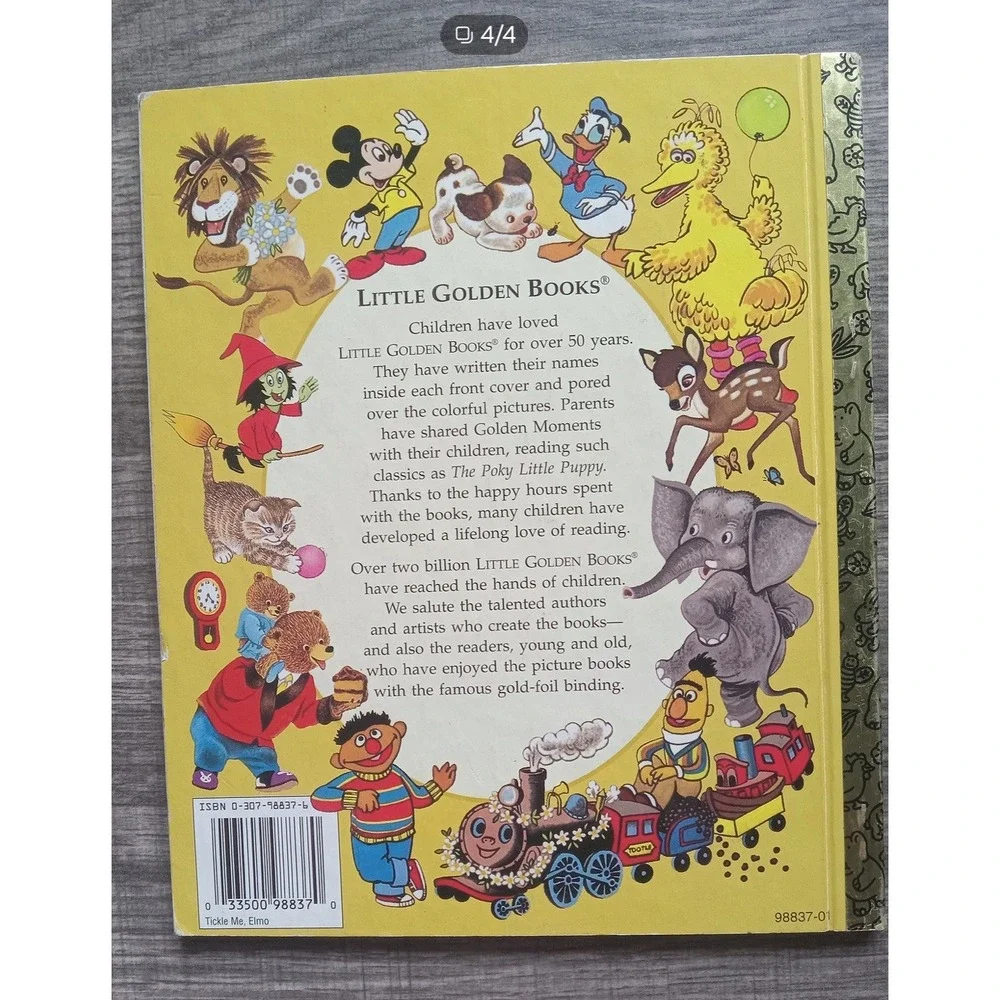 ORIGINAL Vintage 1993 Sesame Street Tickle Me‎ Elmo Golden Book